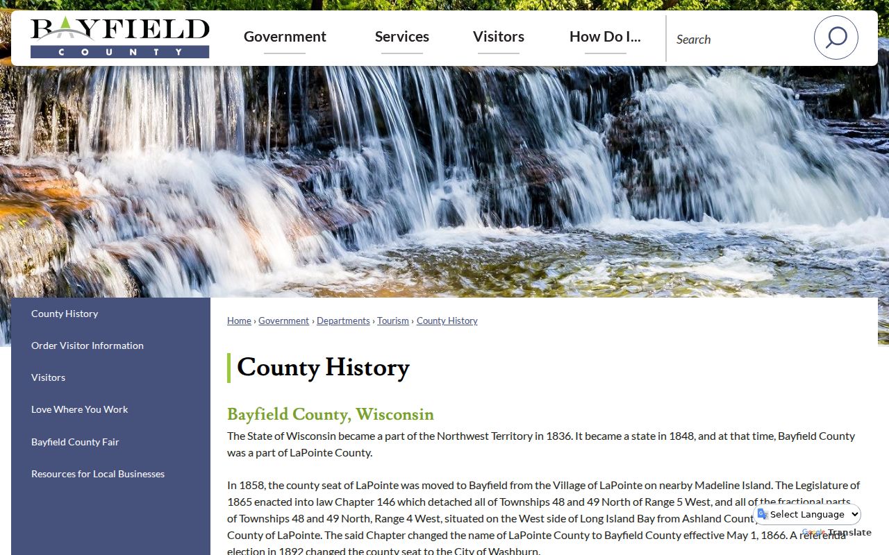 Bayfield County court docket history and county-seat move to Washburn